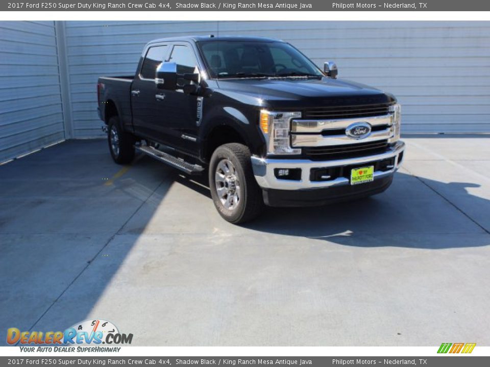2017 Ford F250 Super Duty King Ranch Crew Cab 4x4 Shadow Black / King Ranch Mesa Antique Java Photo #2