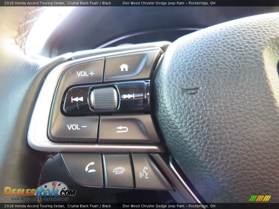 2018 Honda Accord Touring Sedan Crystal Black Pearl / Black Photo #26