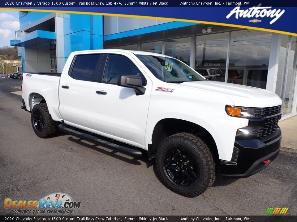 2020 Chevrolet Silverado 1500 Custom Trail Boss Crew Cab 4x4 Summit White / Jet Black Photo #1