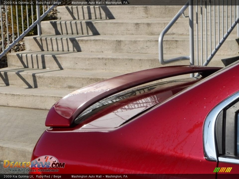 2009 Kia Optima LX Ruby Red / Beige Photo #4