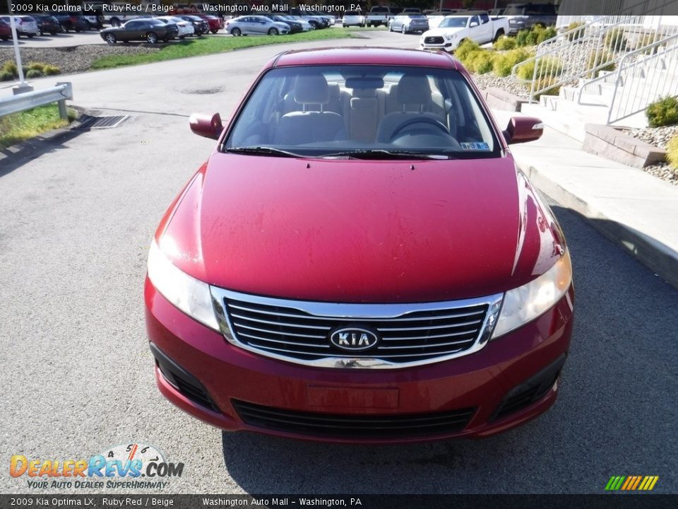 2009 Kia Optima LX Ruby Red / Beige Photo #5