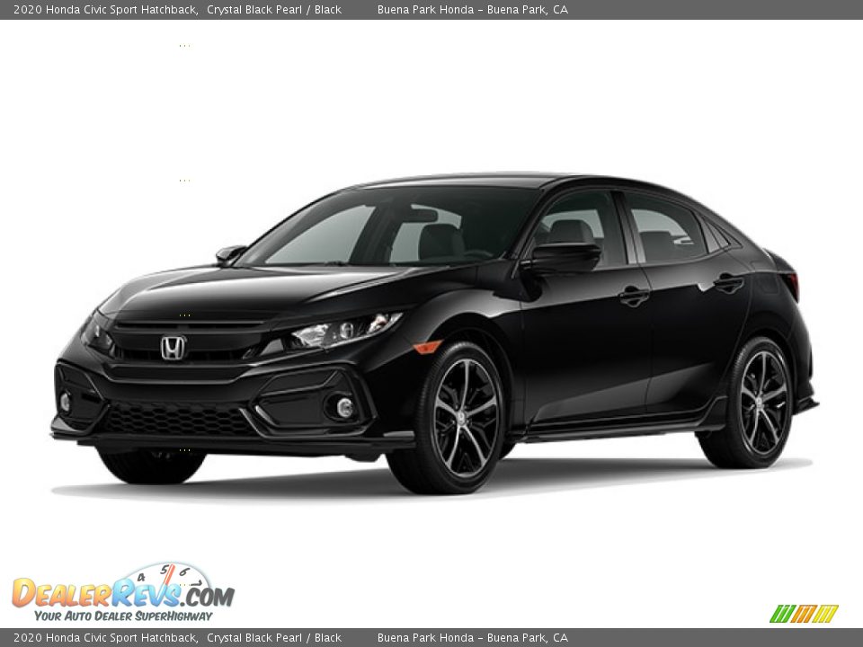 2020 Honda Civic Sport Hatchback Crystal Black Pearl / Black Photo #29