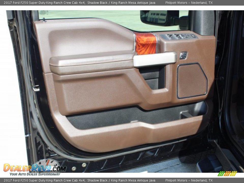 2017 Ford F250 Super Duty King Ranch Crew Cab 4x4 Shadow Black / King Ranch Mesa Antique Java Photo #10
