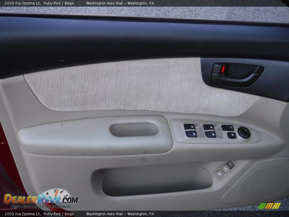 2009 Kia Optima LX Ruby Red / Beige Photo #11