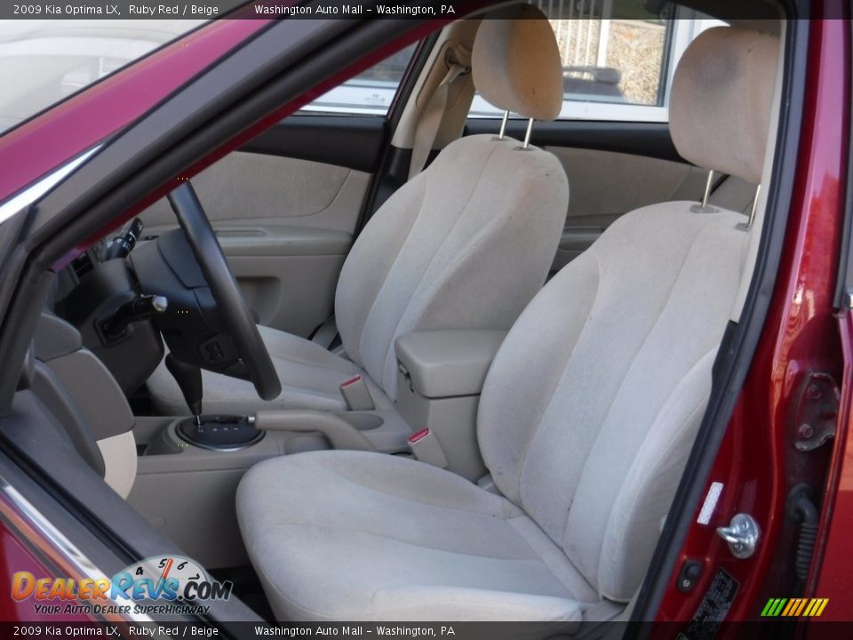 2009 Kia Optima LX Ruby Red / Beige Photo #12
