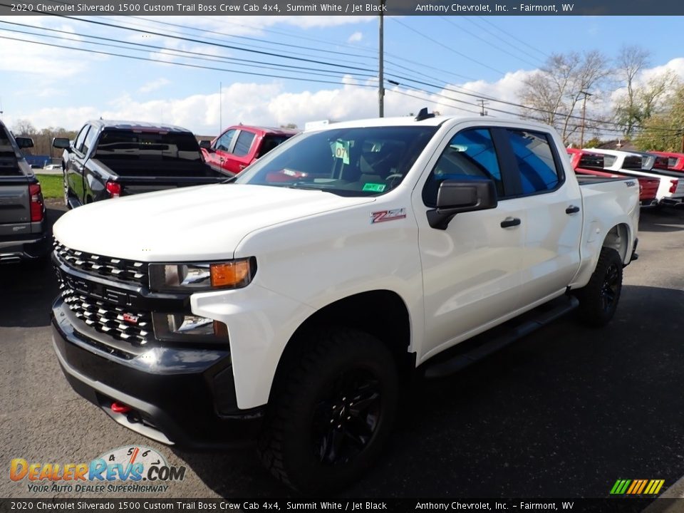 2020 Chevrolet Silverado 1500 Custom Trail Boss Crew Cab 4x4 Summit White / Jet Black Photo #10