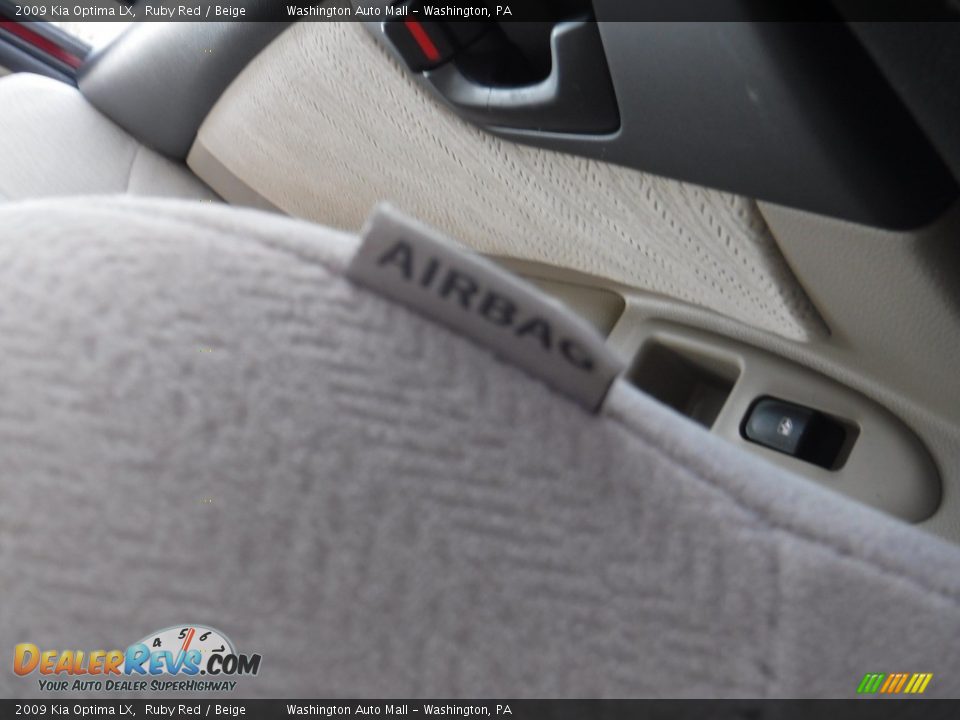 2009 Kia Optima LX Ruby Red / Beige Photo #13