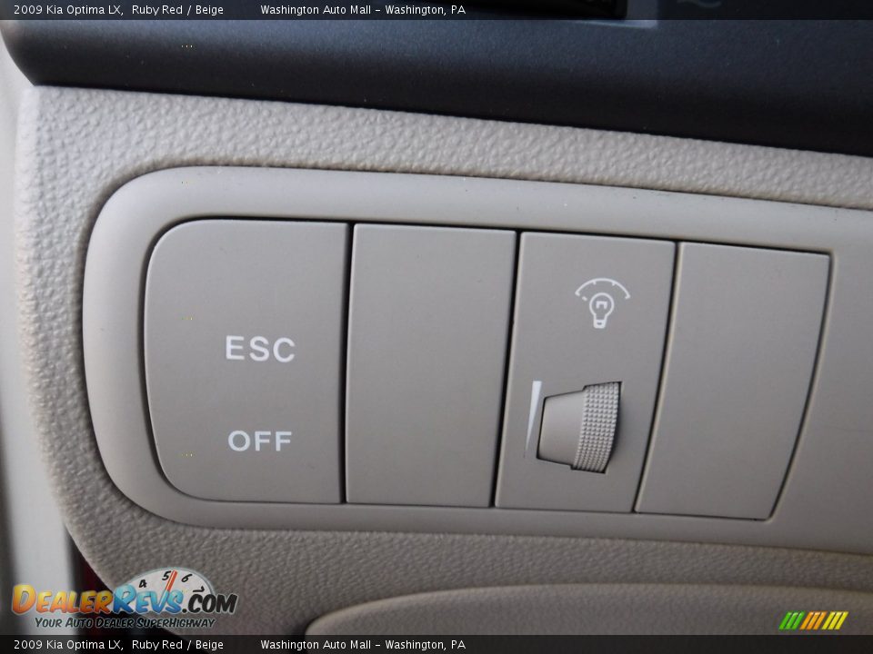 2009 Kia Optima LX Ruby Red / Beige Photo #14