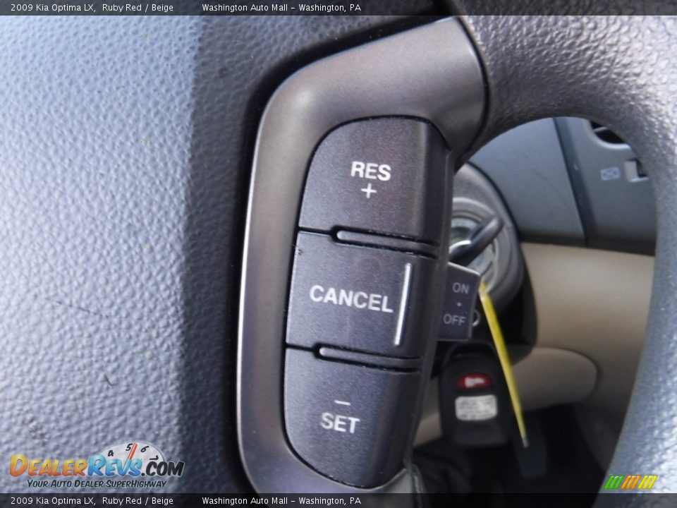 2009 Kia Optima LX Ruby Red / Beige Photo #18
