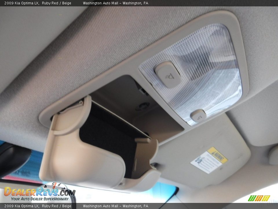 2009 Kia Optima LX Ruby Red / Beige Photo #19