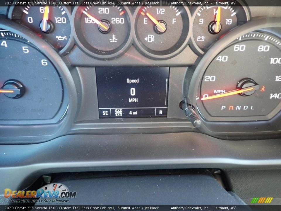 2020 Chevrolet Silverado 1500 Custom Trail Boss Crew Cab 4x4 Summit White / Jet Black Photo #18