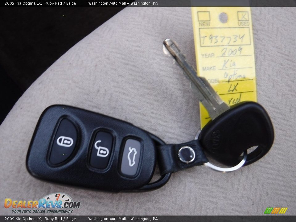 2009 Kia Optima LX Ruby Red / Beige Photo #23