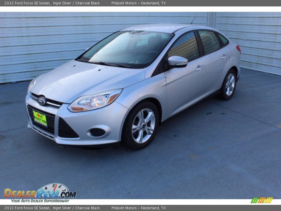 2013 Ford Focus SE Sedan Ingot Silver / Charcoal Black Photo #4