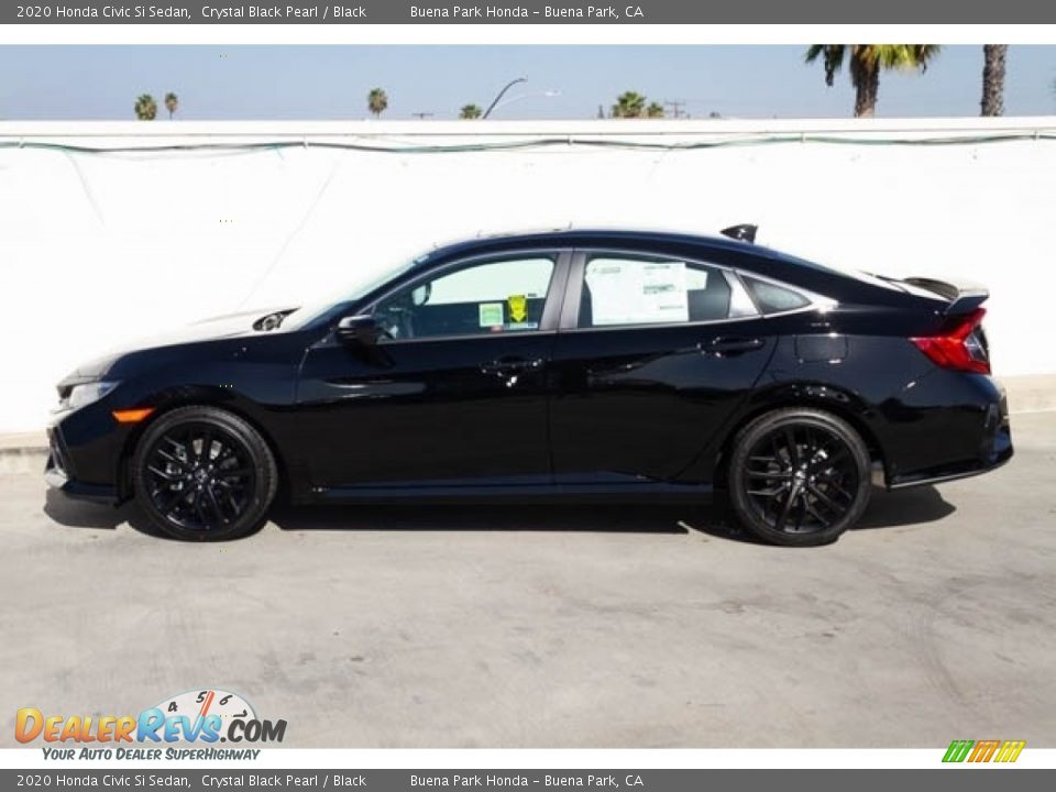 2020 Honda Civic Si Sedan Crystal Black Pearl / Black Photo #4