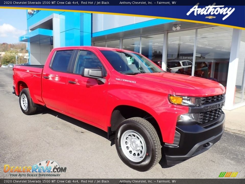 2020 Chevrolet Silverado 1500 WT Crew Cab 4x4 Red Hot / Jet Black Photo #1
