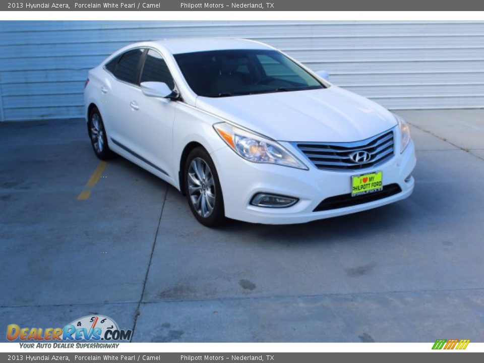 2013 Hyundai Azera Porcelain White Pearl / Camel Photo #2