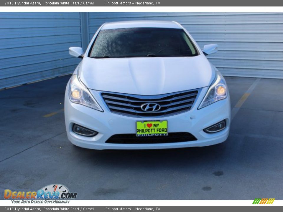 2013 Hyundai Azera Porcelain White Pearl / Camel Photo #3