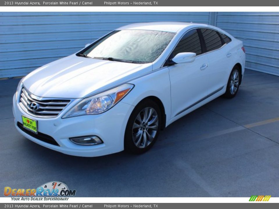 2013 Hyundai Azera Porcelain White Pearl / Camel Photo #4