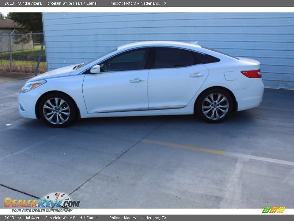 2013 Hyundai Azera Porcelain White Pearl / Camel Photo #6