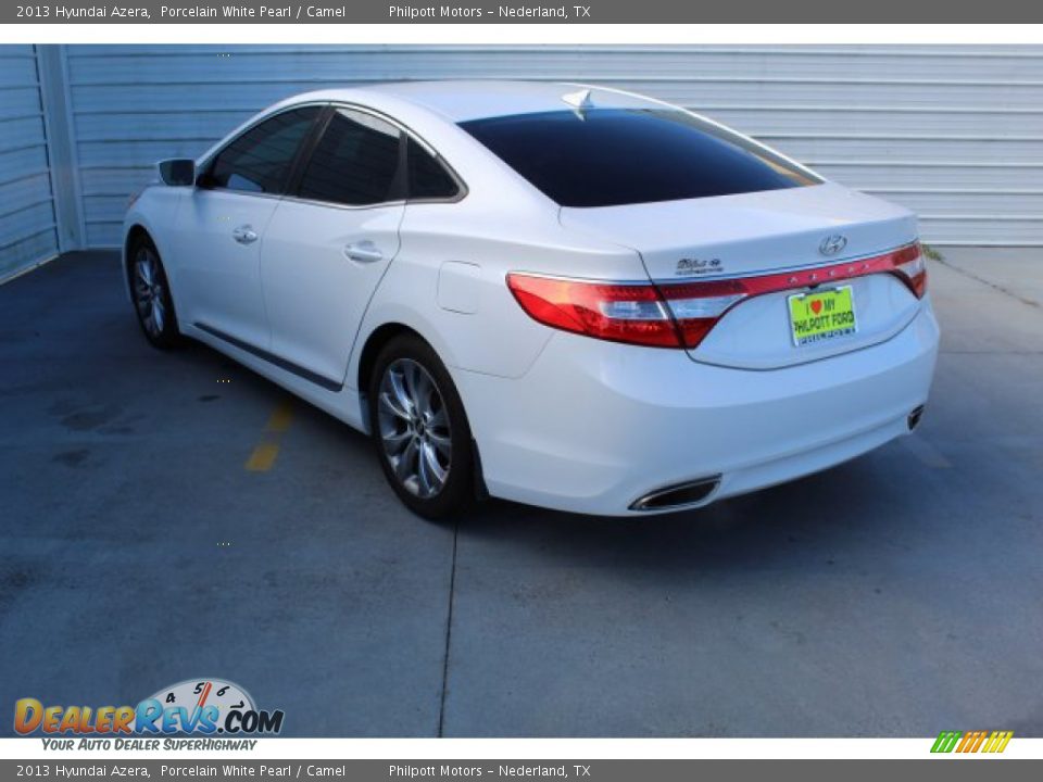 2013 Hyundai Azera Porcelain White Pearl / Camel Photo #7