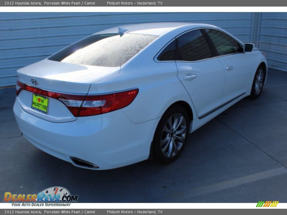 2013 Hyundai Azera Porcelain White Pearl / Camel Photo #9