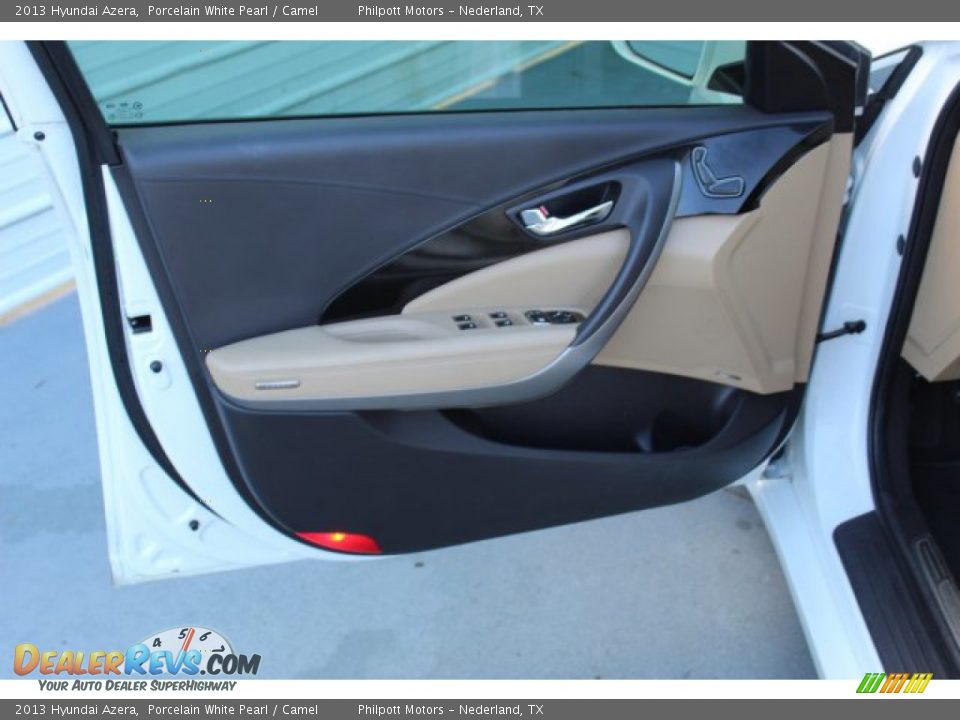 2013 Hyundai Azera Porcelain White Pearl / Camel Photo #10