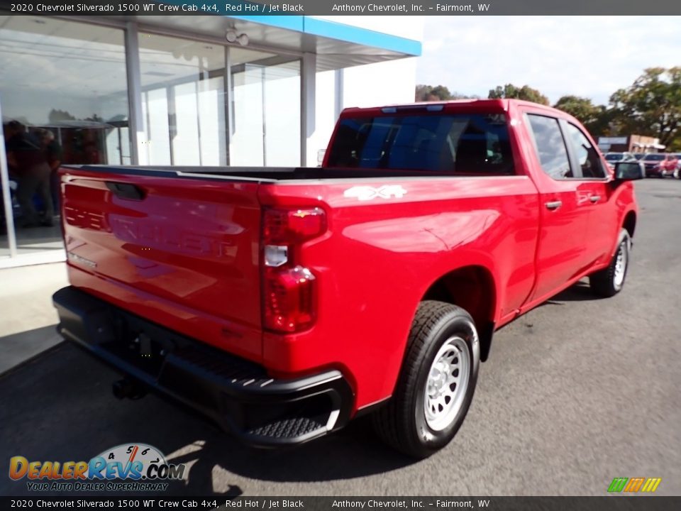 2020 Chevrolet Silverado 1500 WT Crew Cab 4x4 Red Hot / Jet Black Photo #7
