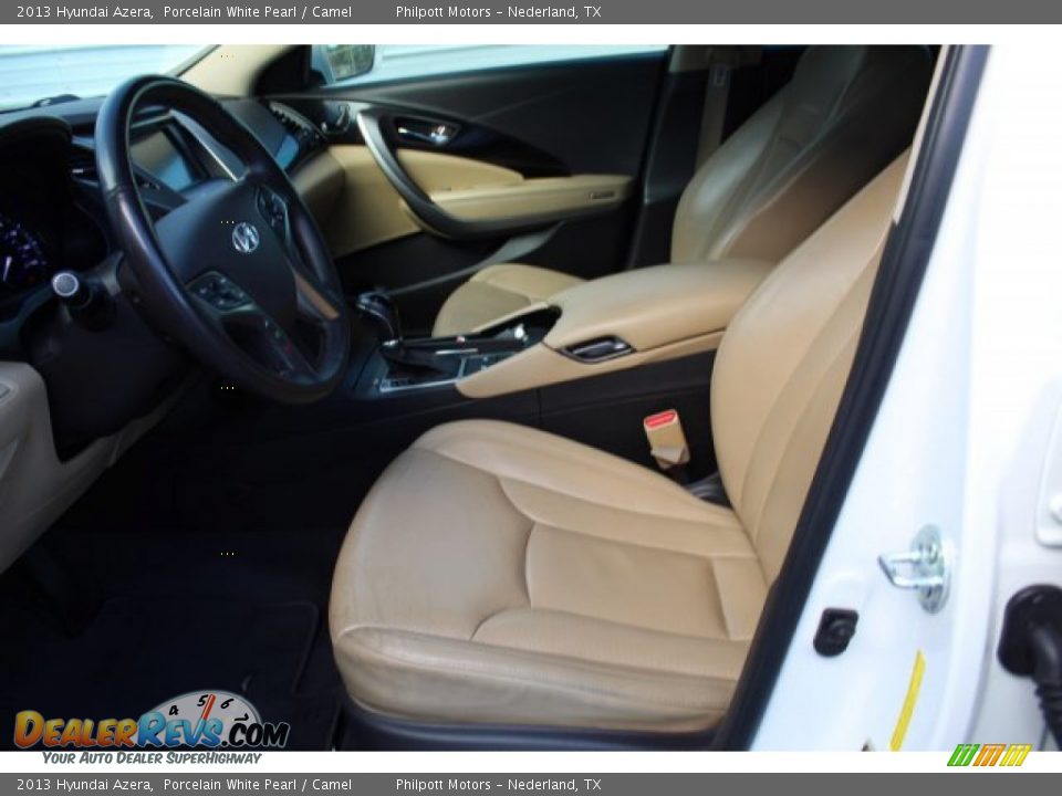 2013 Hyundai Azera Porcelain White Pearl / Camel Photo #11