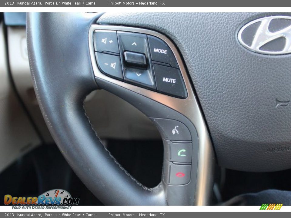 2013 Hyundai Azera Porcelain White Pearl / Camel Photo #12
