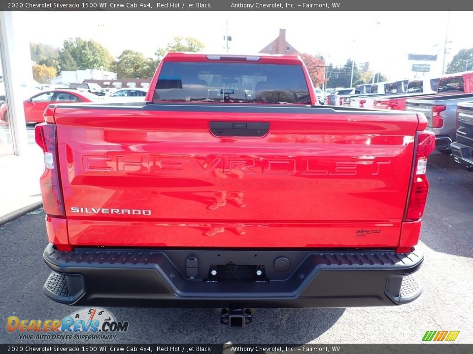 2020 Chevrolet Silverado 1500 WT Crew Cab 4x4 Red Hot / Jet Black Photo #8