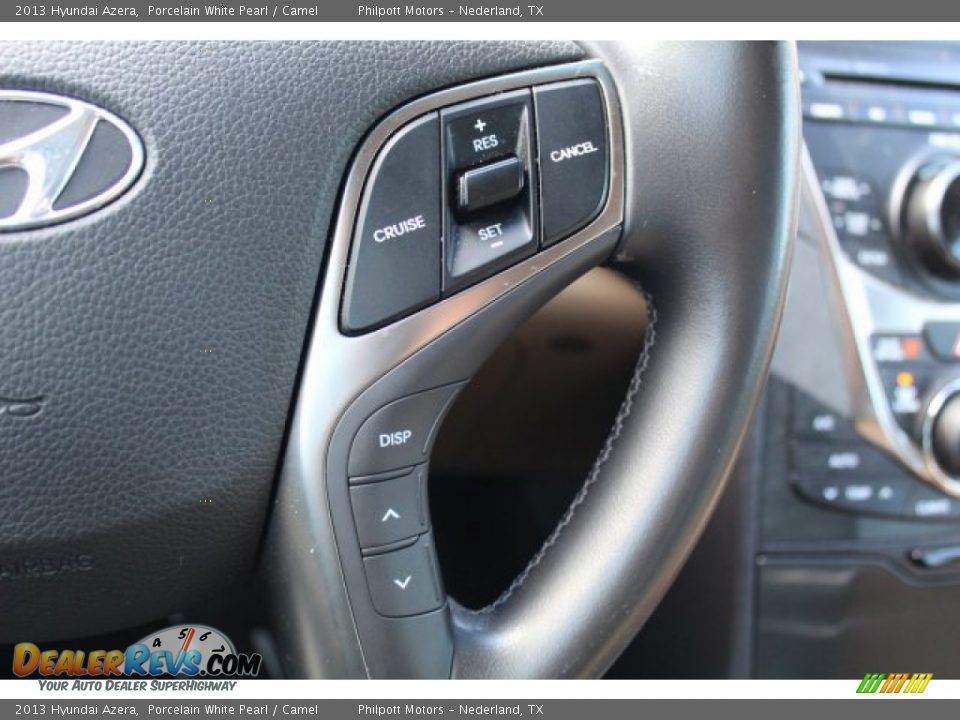 2013 Hyundai Azera Porcelain White Pearl / Camel Photo #13