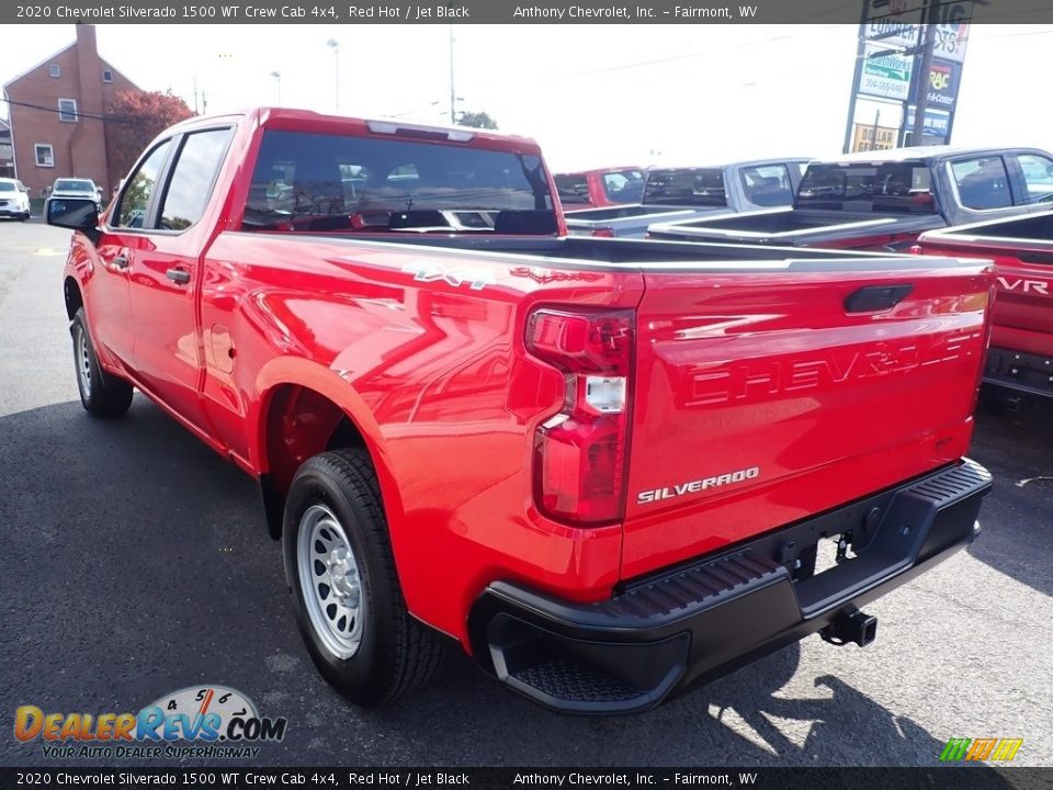 2020 Chevrolet Silverado 1500 WT Crew Cab 4x4 Red Hot / Jet Black Photo #9