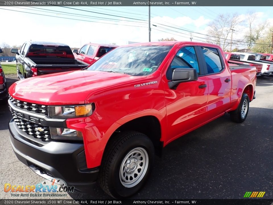 2020 Chevrolet Silverado 1500 WT Crew Cab 4x4 Red Hot / Jet Black Photo #10