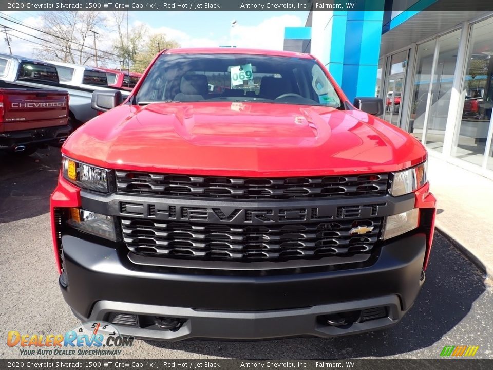 2020 Chevrolet Silverado 1500 WT Crew Cab 4x4 Red Hot / Jet Black Photo #11