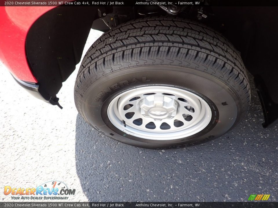 2020 Chevrolet Silverado 1500 WT Crew Cab 4x4 Red Hot / Jet Black Photo #12