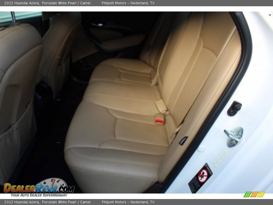2013 Hyundai Azera Porcelain White Pearl / Camel Photo #22