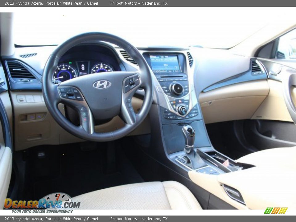 2013 Hyundai Azera Porcelain White Pearl / Camel Photo #23