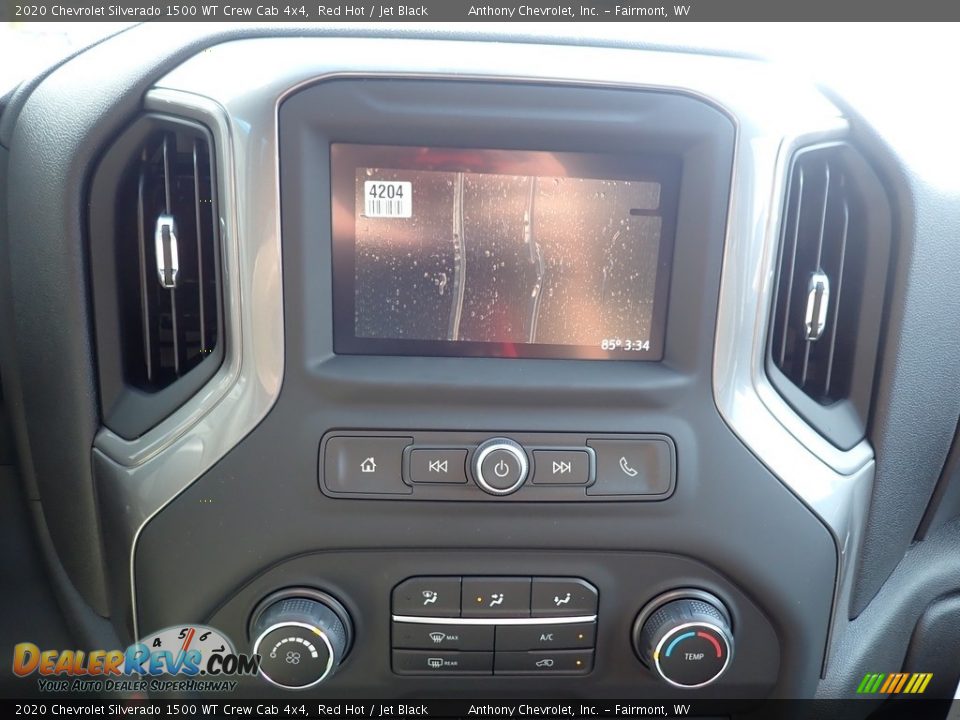 2020 Chevrolet Silverado 1500 WT Crew Cab 4x4 Red Hot / Jet Black Photo #16