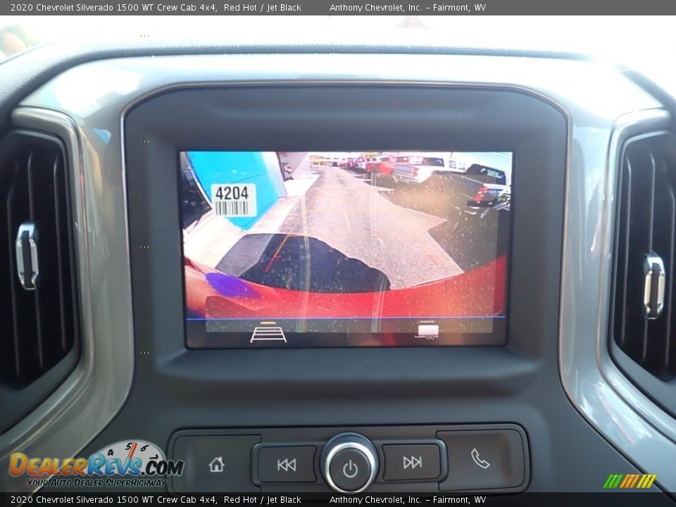 2020 Chevrolet Silverado 1500 WT Crew Cab 4x4 Red Hot / Jet Black Photo #17