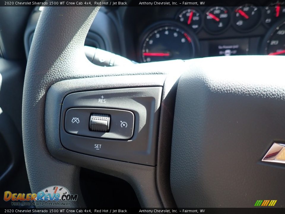 2020 Chevrolet Silverado 1500 WT Crew Cab 4x4 Red Hot / Jet Black Photo #18
