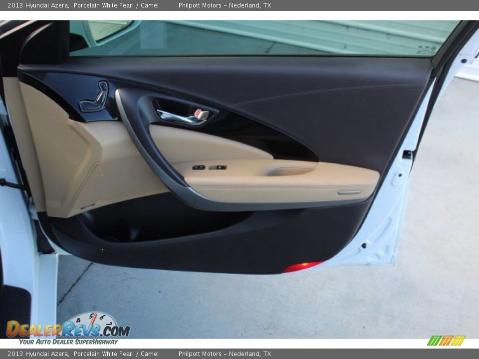 2013 Hyundai Azera Porcelain White Pearl / Camel Photo #28
