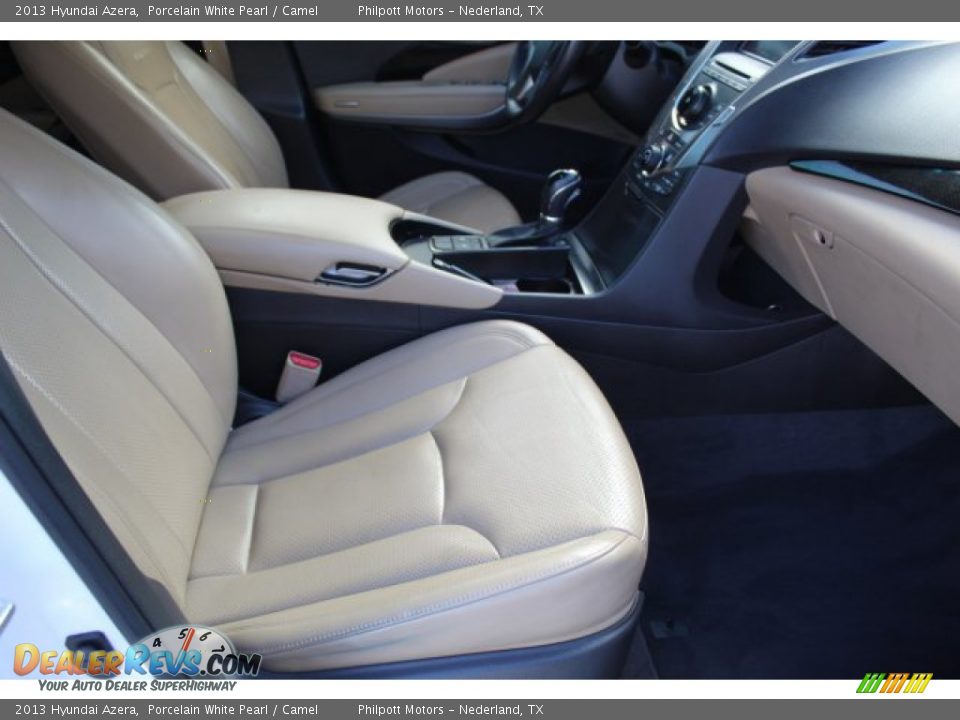 2013 Hyundai Azera Porcelain White Pearl / Camel Photo #29