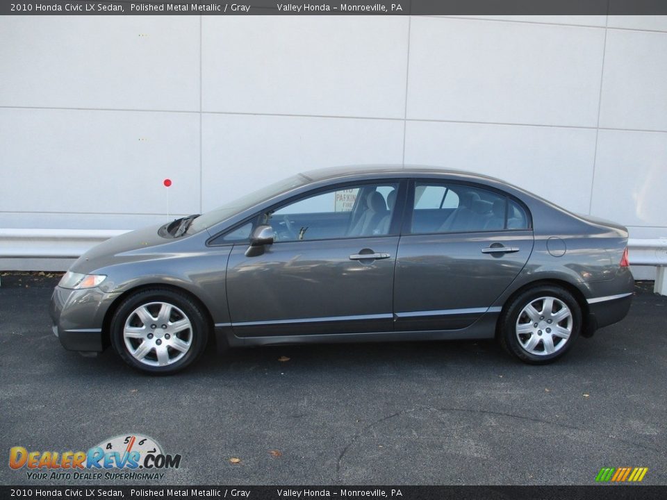 2010 Honda Civic LX Sedan Polished Metal Metallic / Gray Photo #2