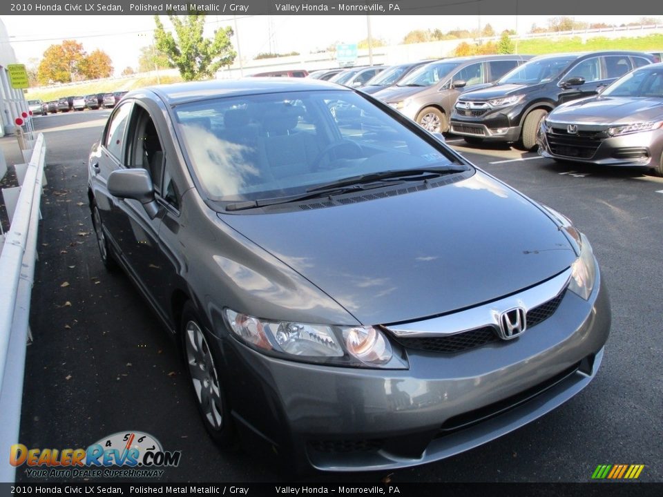 2010 Honda Civic LX Sedan Polished Metal Metallic / Gray Photo #7