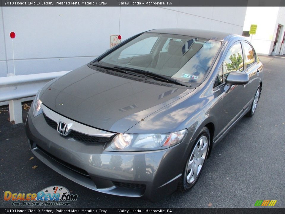 2010 Honda Civic LX Sedan Polished Metal Metallic / Gray Photo #9