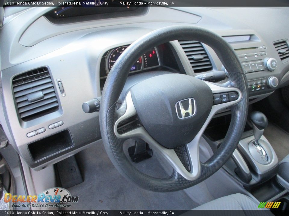 2010 Honda Civic LX Sedan Polished Metal Metallic / Gray Photo #13
