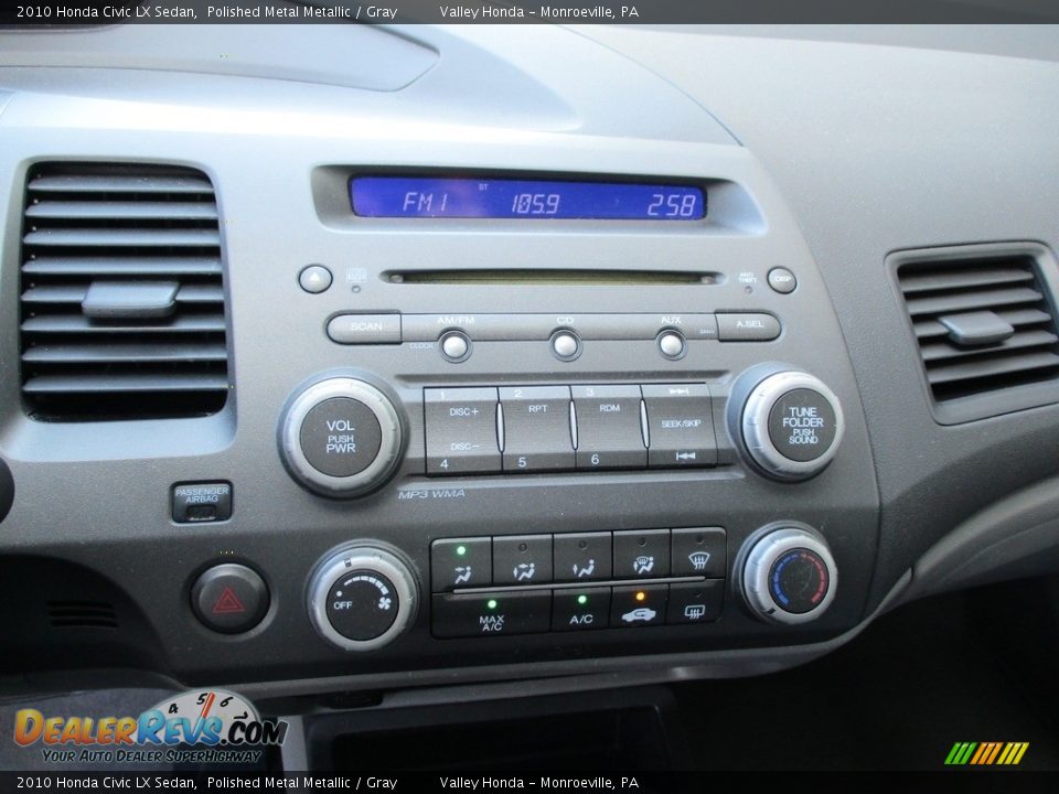 2010 Honda Civic LX Sedan Polished Metal Metallic / Gray Photo #15
