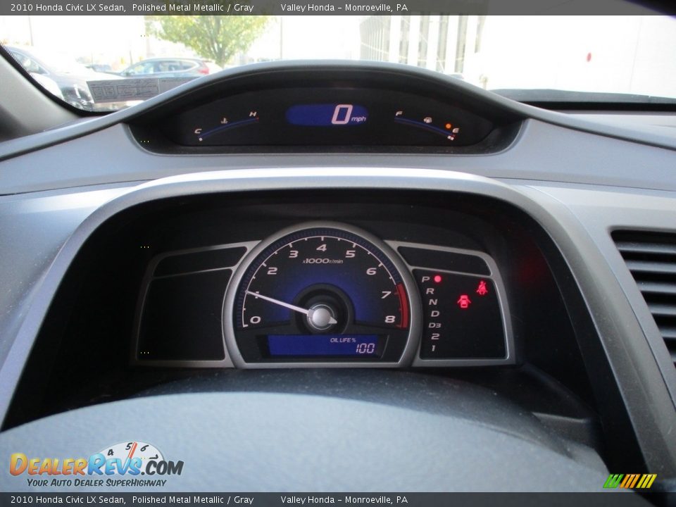 2010 Honda Civic LX Sedan Polished Metal Metallic / Gray Photo #17