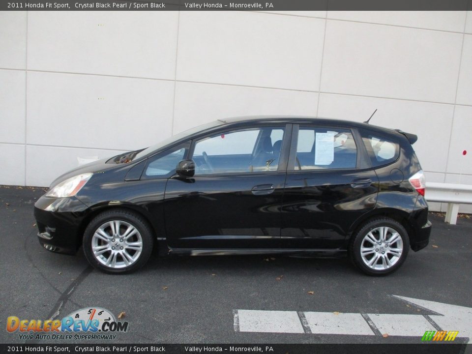 2011 Honda Fit Sport Crystal Black Pearl / Sport Black Photo #2