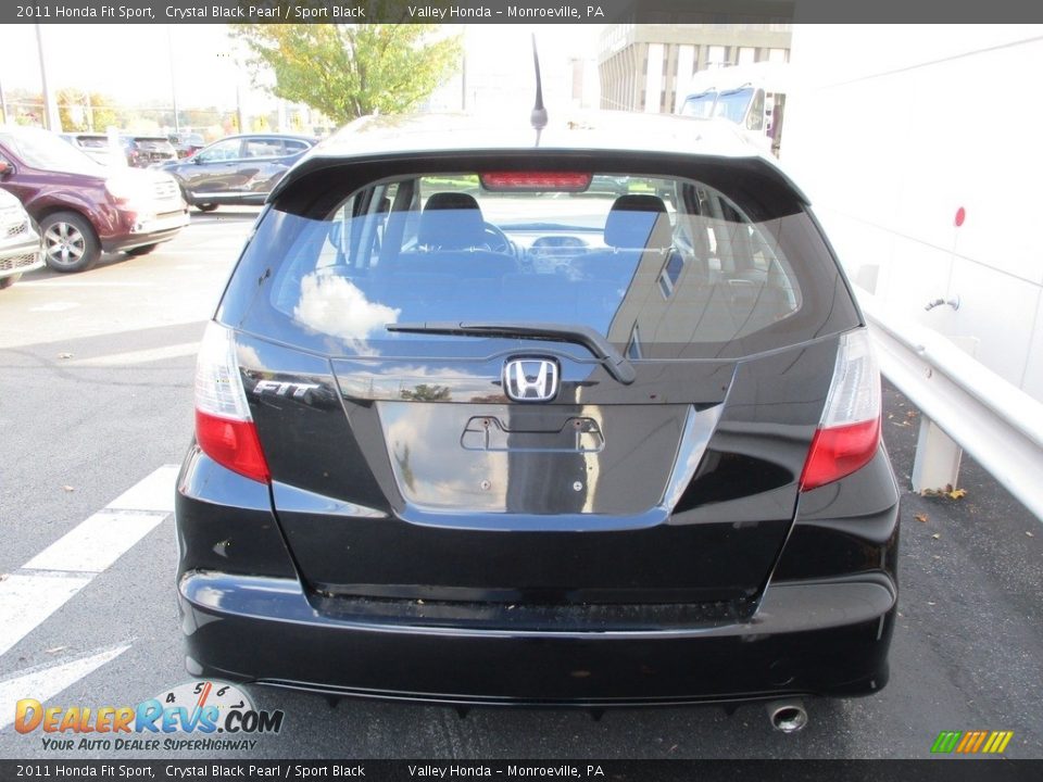 2011 Honda Fit Sport Crystal Black Pearl / Sport Black Photo #4